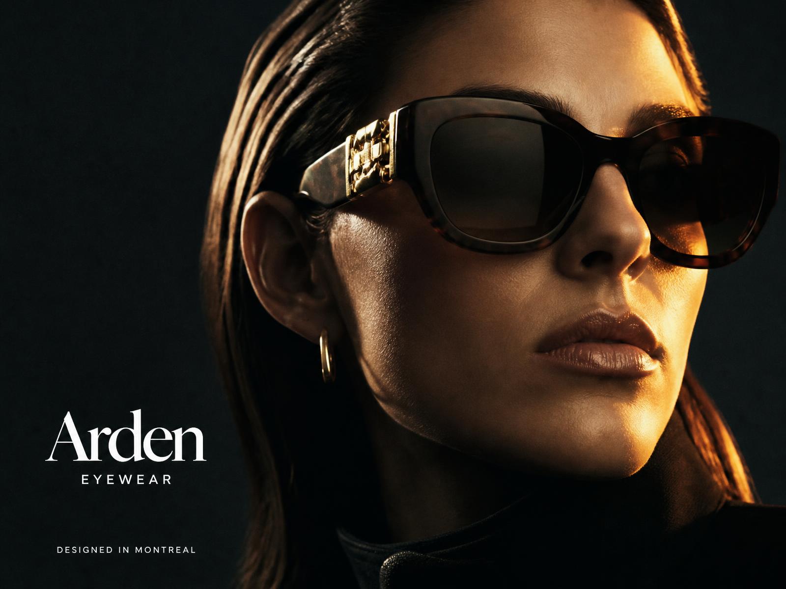 Portrait éditorial d'une femme portant des lunettes solaires TOPLOOK